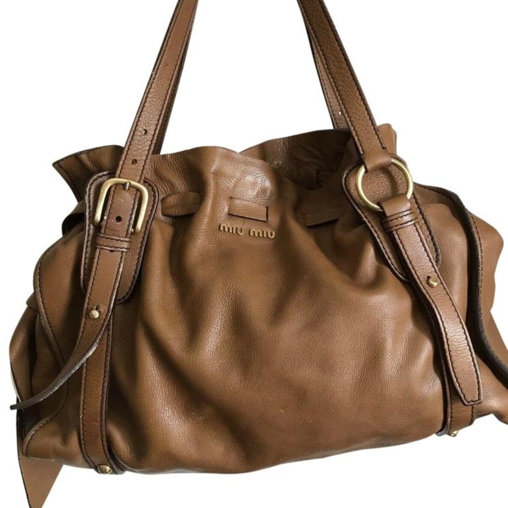 MIU MIU Classic Large Brown Leather Bag
